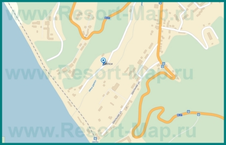 Подробная карта Шепси с улицами и домами