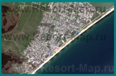 Подробная спутниковая карта поселка Береговое