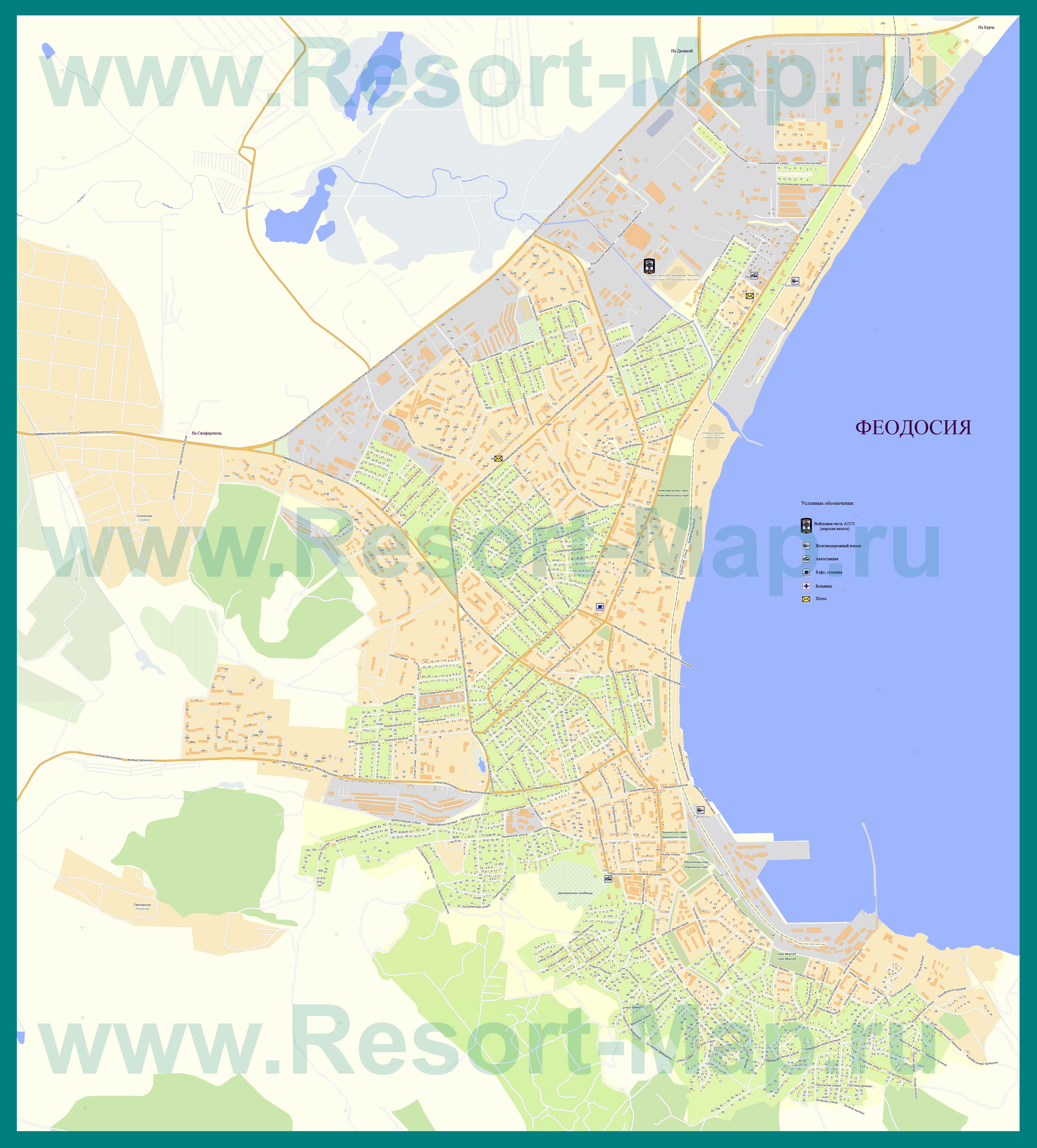 Карта Гурзуфа С Улицами И Номерами Домов