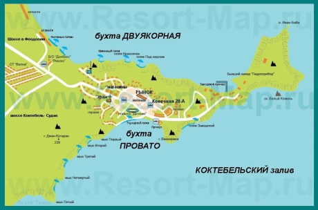 Туристическая карта Поселка Орджоникидзе
