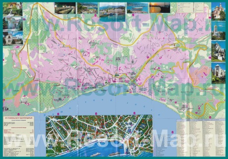 Туристическая карта города Ялта