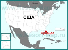Орландо на карте США
