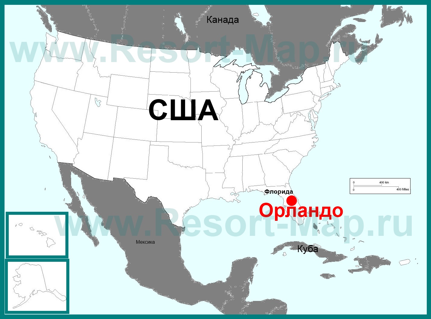 орландо флорида на карте сша