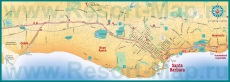 Подробная карта города Санта-Барбара с окрестностями